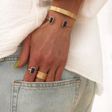 Bracelet jonc Midnight Lapis lazilu