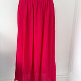Jupe midi fuchsia